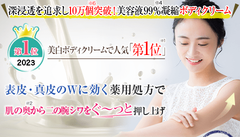 深浸透を追求し10万個※6突破！美容液99%※4凝縮ボディクリーム