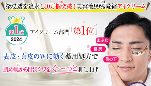 深浸透を追求し10万個※6突破！美容液99％※4凝縮アイクリーム